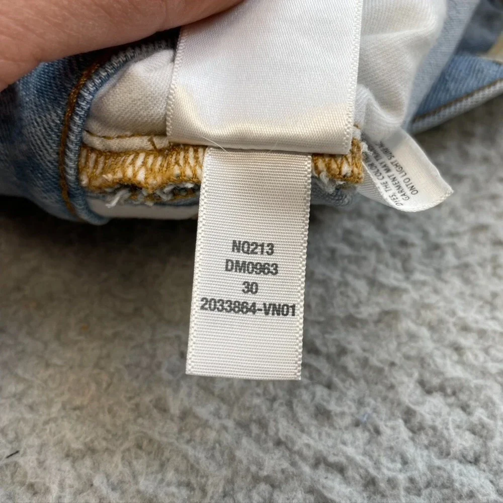 Madewell The Perfect Mid Length Jean Short Womens 30 10 Denim Distress Festival